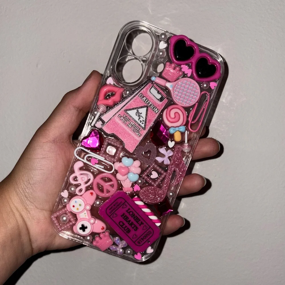 Decorative Pink Heart Phone Case - Picture 2 of 2